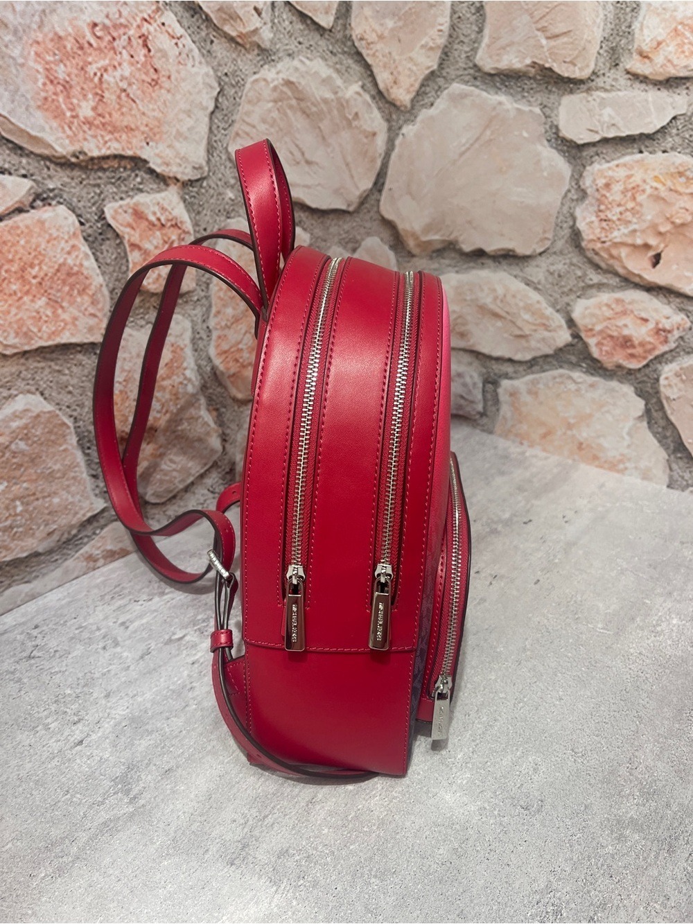 Michael Kors Jaycee Gradient Pink Blue White MK Logo Backpack & Matching Wallet - Picture 5 of 14
